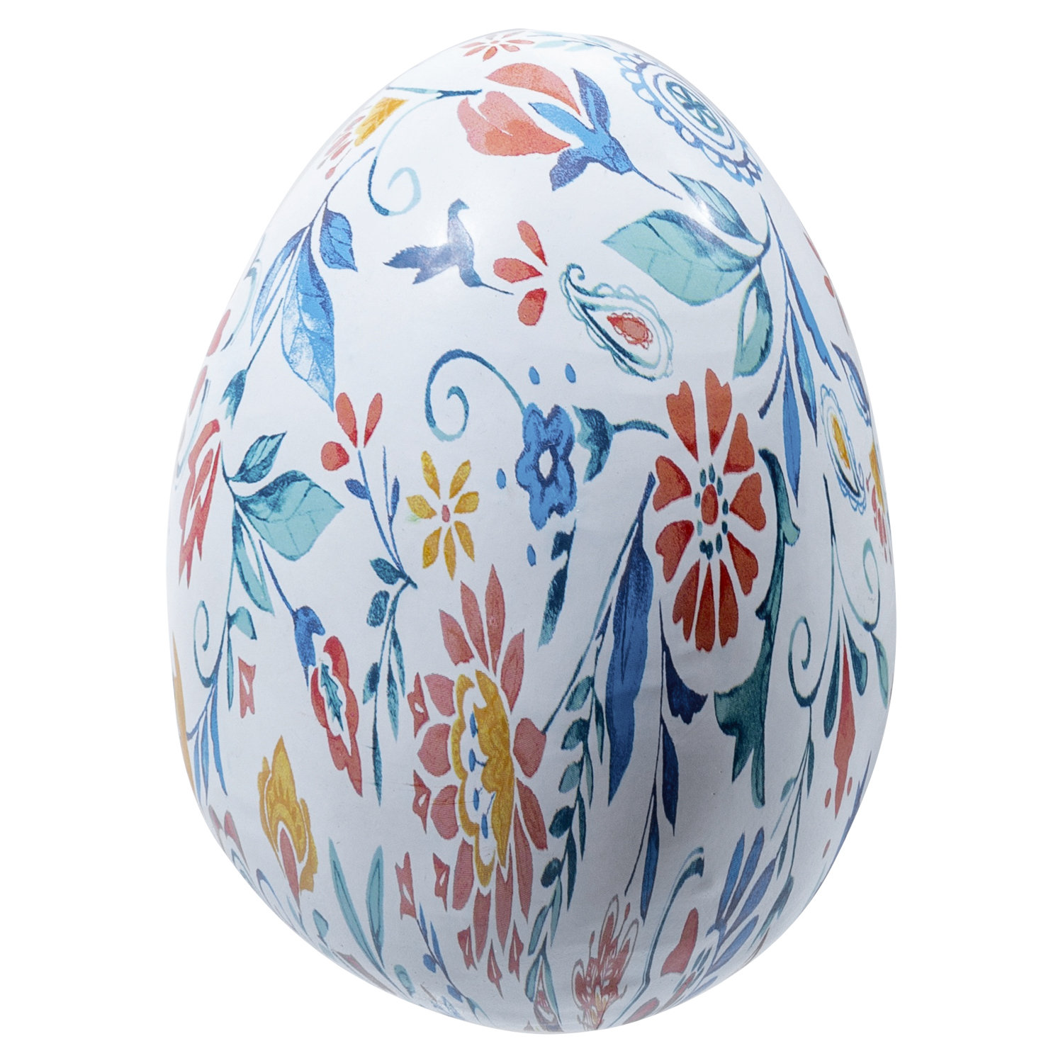 The Holiday Aisle® Decorative Plants Pattern Easter Egg Figurines | Wayfair