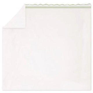 400TC Wavy Embroidery & Border Cotton Sateen Solid Cotton 4 Piece Sheet Set Fitted Sheet Fits Upto 16" Deep Pocket