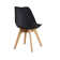 Stephenie 4 Person Dining set - a Rectangular Plastic Dining Table with Wooden Legs and a Set of 4 Faux Leather Cushion Padded Dining Chairs for Dining Room - Modern Dining Table Set