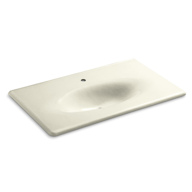 Iron Impressions 38" Single Bathroom Vanity Top, Basalt, Single