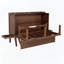 Lit escamotable double avec tablettes amovibles et ports USB
