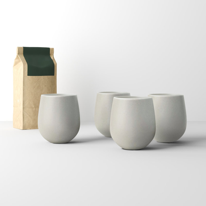 Borgen Handmade Stoneware Coffee Mug, Chalk