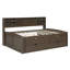 Full Size Wood Daybed With 2 Bedside Cabinets, Upper Shelves And 4 Drawers-993962997