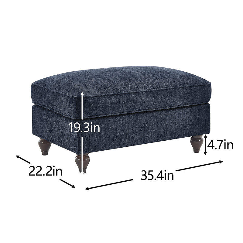 Repose-pieds en chenille, Bleu
