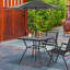 Neosha Square Metal Outdoor Bistro Table With Umbrella Hole , 80cm cm W 80cm cm D