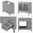 35.5'' Single Bathroom Vanity Base Only-90011030