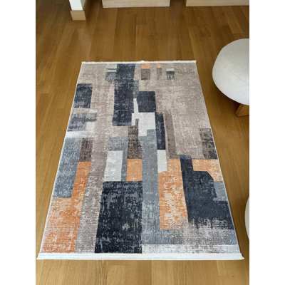 Tapis en coton Landree avec envers antidérapant