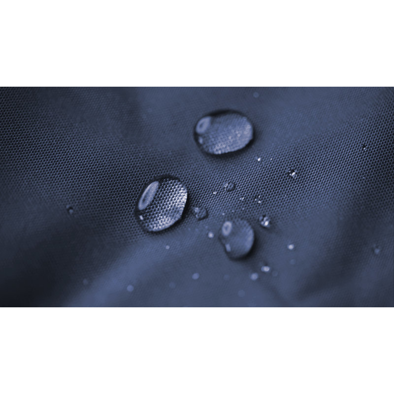Goku 20" Round Bean Bag Pouf Ottoman, Water-Repellent, Navy