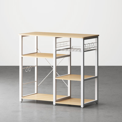 Moulton 35.4'' Iron Standard Baker's Rack With Microwave Compatibility