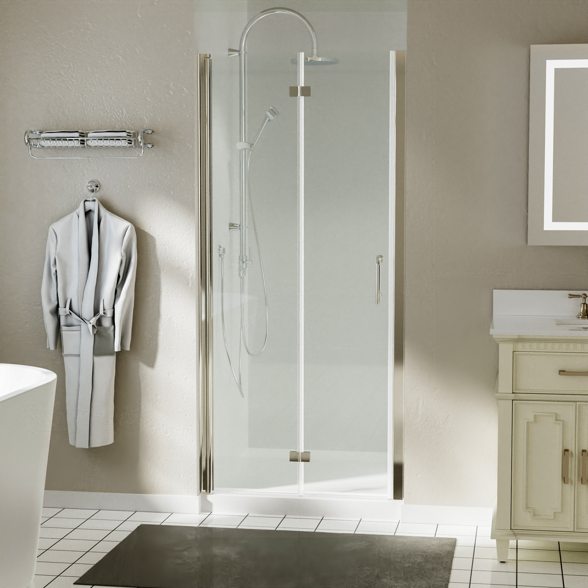 DreamLine Aqua Fold 33.5 W x 72 H Pivot Frameless Shower Door