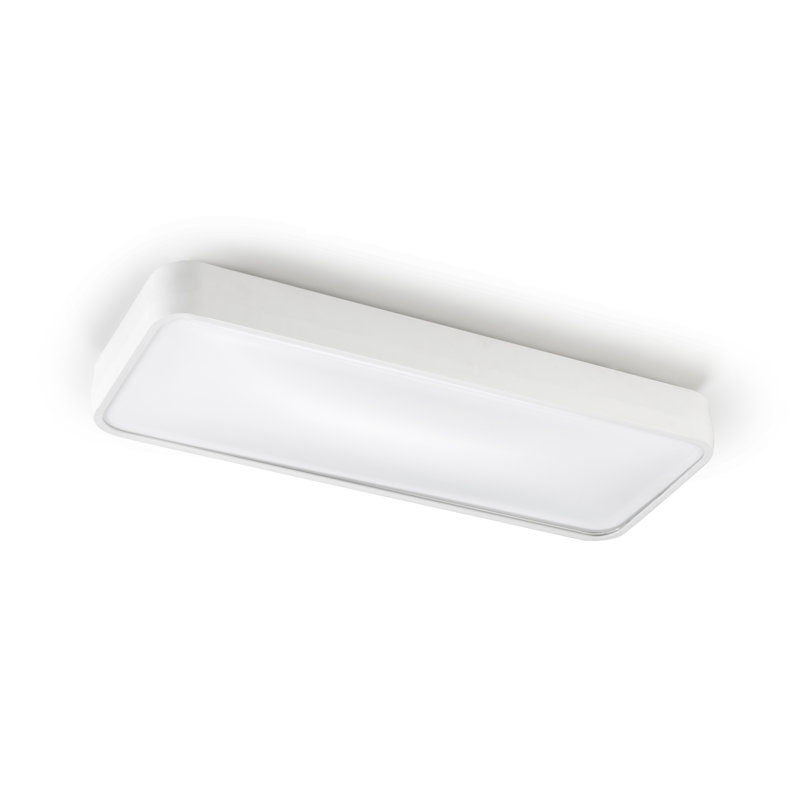 Ras 1 Light Flush Ceiling Light, White
