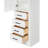 Tidworth 65" H x 20" W Solid Wood Linen Cabinet-827981256