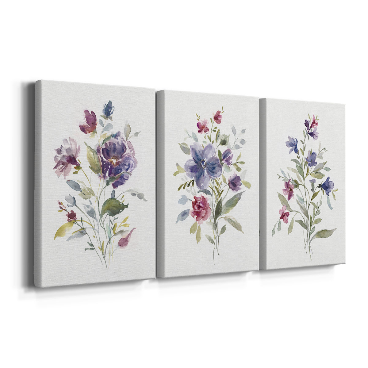 Latitude Run® Color Variety I -Custom Wrapped Gallery Canvas - 3 Pieces ...