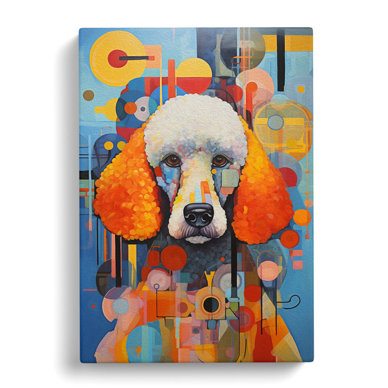 Poodle Constructivism - Wrapped Canvas, 60cm H x 40cm W x 3cm D