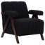 Fauteuil de style Mid-Century rembourré de 27,6 po de large avec pieds en bois massif-863967004