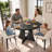 47" Round Dining Table With Cross Base Design-128575247