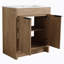 Meuble-lavabo sur pied simple avec plateau en céramique 30 po Lynnmarie