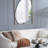 Iron Frame Vertical Oval Mirror