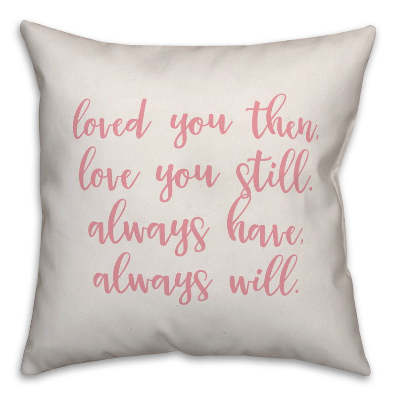  Coussin décoratif «Love You Still», Coussin décoratif, Blanc / rose