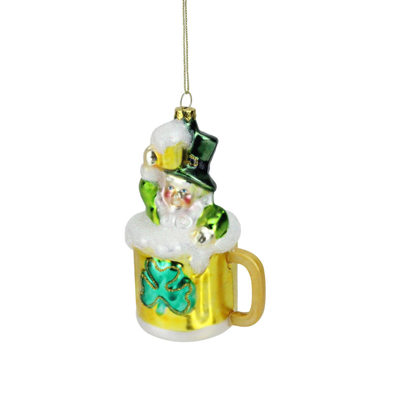 Ornement de Noël en verre 5 po