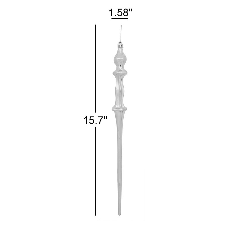 15.7" Icicle Ornament, Lime