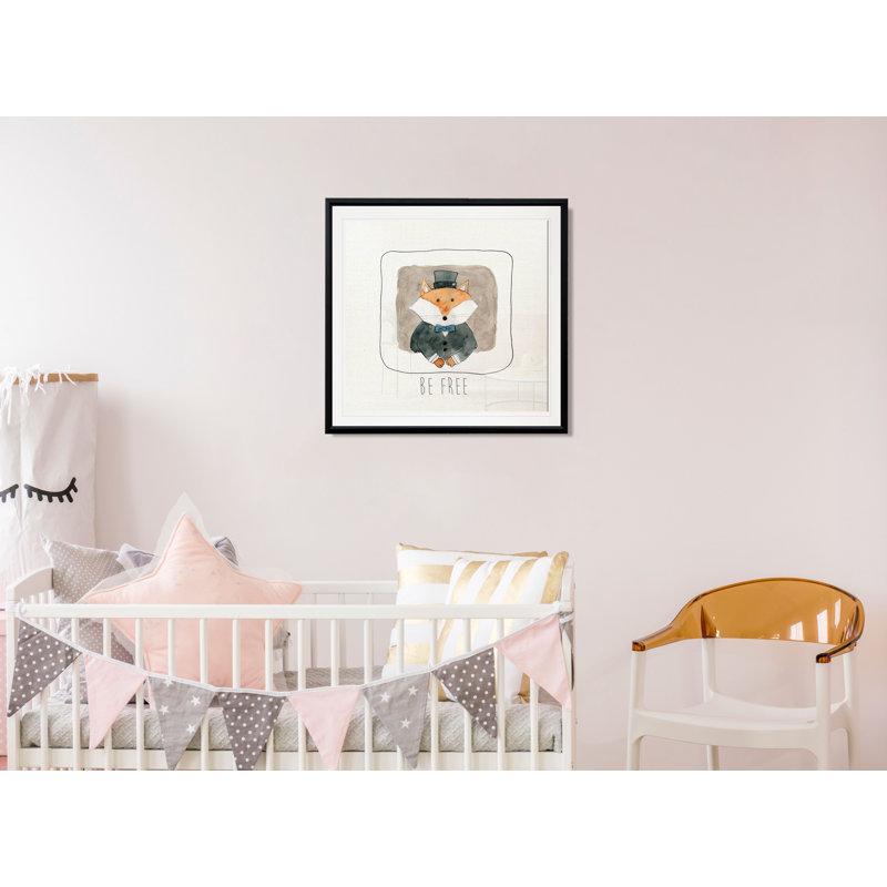 Art sauvage, H 26,5 po x l 26,5 po x P 1,5 po, Cadre plastique noir