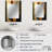 Geometric Walnut Essential Forms IV - Modern Decorative Wall Mirror, Gold Mirror, Printed Metal Art-312904677