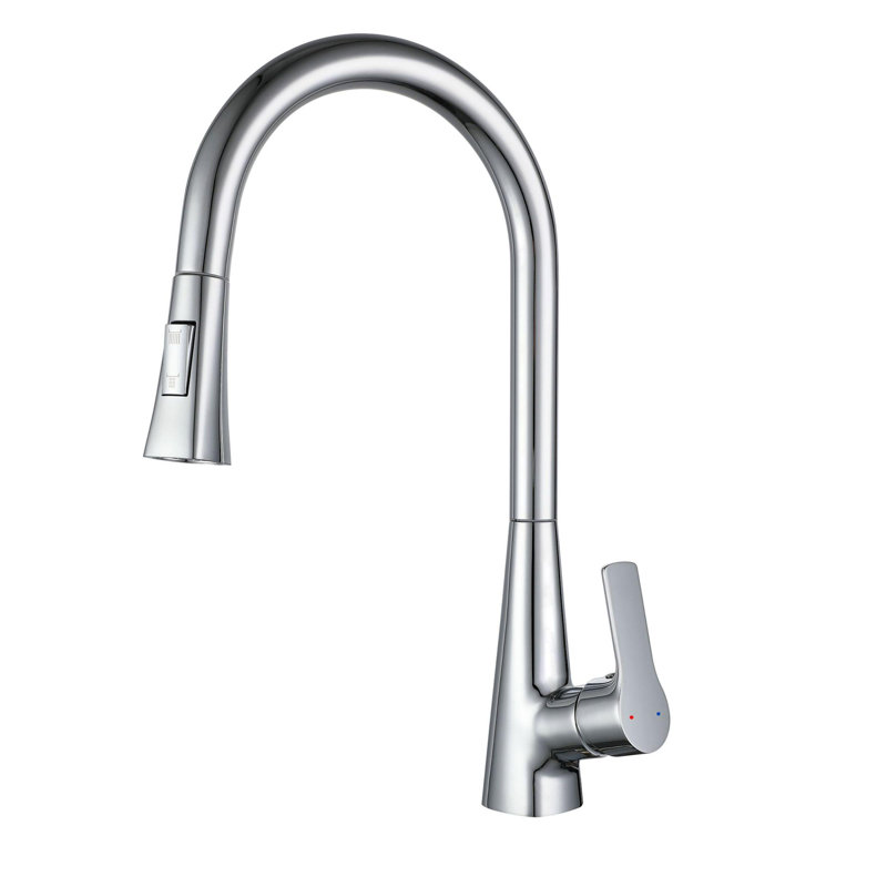 Pull Down Single Handle Kitchen Faucet, Chrome