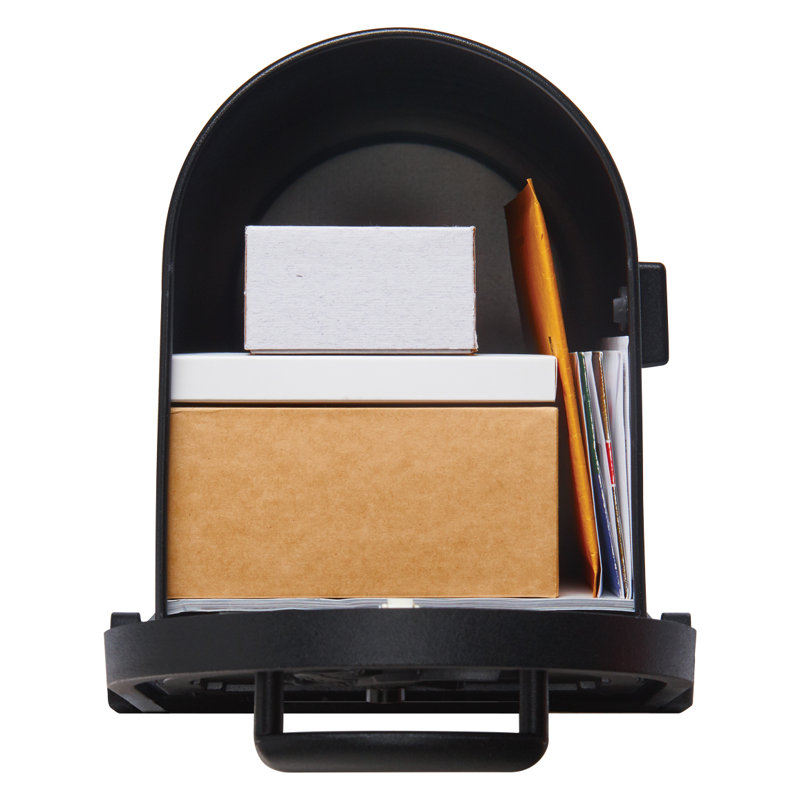 Arlington Post-Mount Mailbox, Black