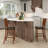 Olvie Upholstered Counter Stool with Solid Wood Frame