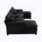 123*55" Modern U-Shaped Sofa With Console,Cupholders