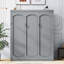 Grand lit escamotable mural avec tablettes, gris