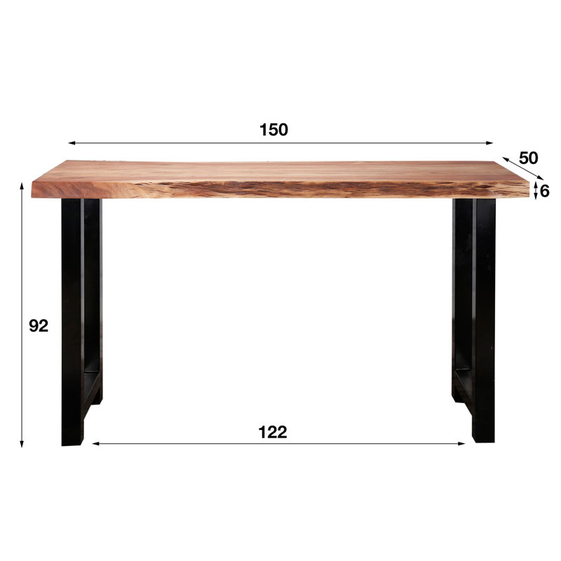 Farview Acacia Rectangular Wood Top Dining Table