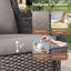 Ensemble de chaises de patio de luxe - Ensemble de 2 chaises de patio en osier toutes saisons et chaise berçante pivotante à dossier haut pour terrasse et osier gris près de la piscine-92686709-92686711