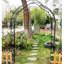 Arche de jardin treillis pour plantes - thermolaquée, 15,67 po Large, en métal noir,