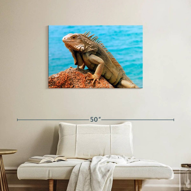 Iguana By The Sea, 24" H x 36" W