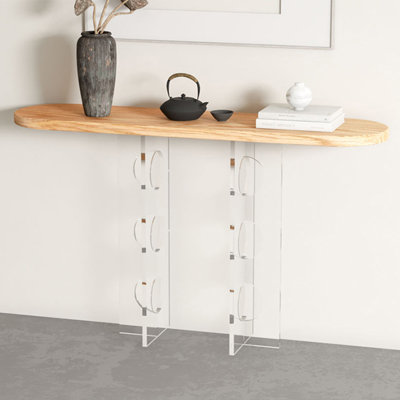 Console moderne en bois massif acrylique