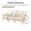 Canapé 3 places Boucle avec accoudoirs distinctifs en forme de coquillage, pieds cylindriques recouverts de tissu-75653613