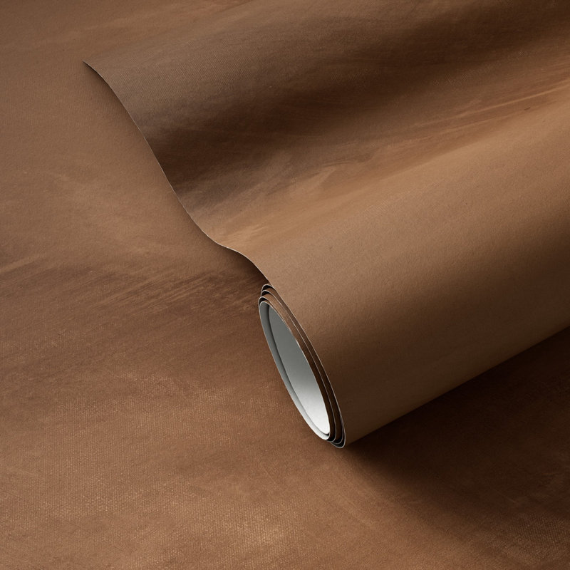 Limewash Wallpaper Roll, Medium Brown