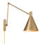 Pharos 1-Light Adjustable Wall Sconce in Noble Brass by Breegan Jane
