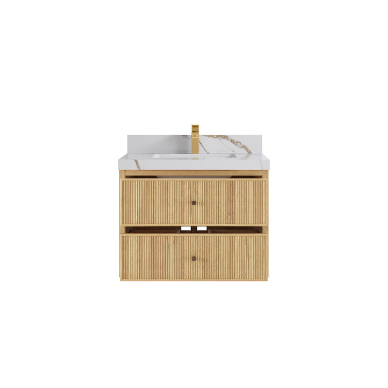 Ensemble de meuble-lavabo simple 30 po Sonoma, Or Calacatta