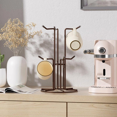 Countertop metal cup rack