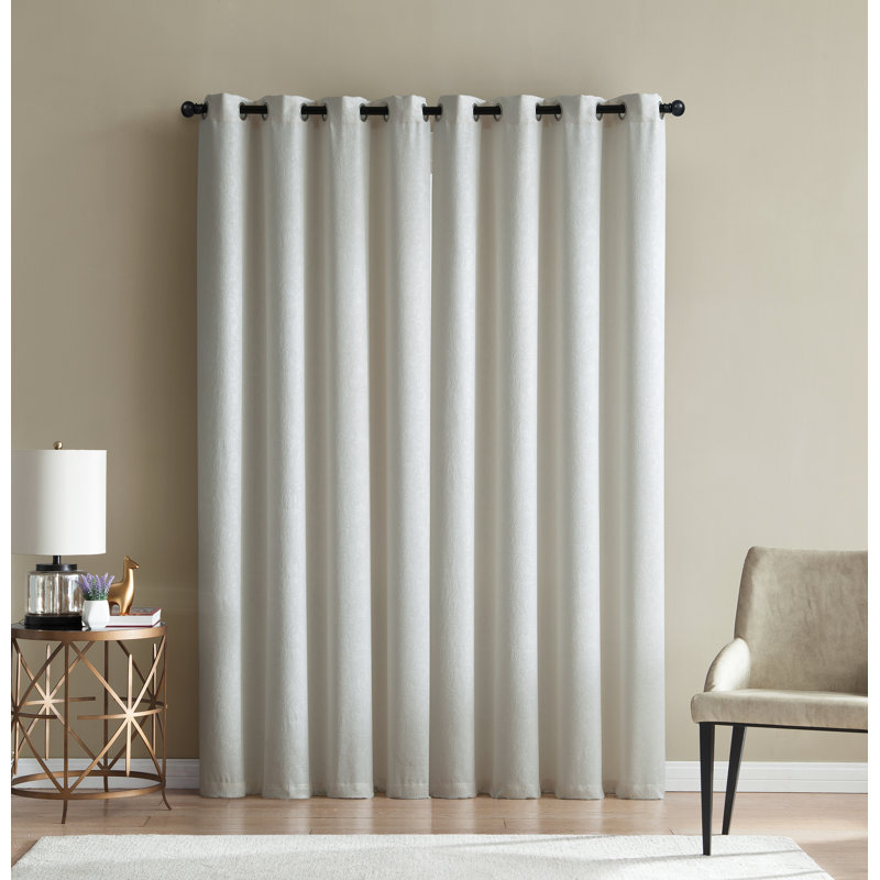 Panneau de rideau occultant avec œillets Jamie, 55" W x 90" L, Noir