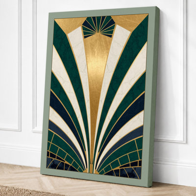 Deco Symmetry Art Deco - Wrapped Canvas