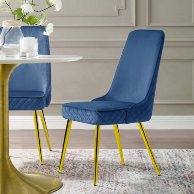 Chaise d'appoint rembourrée en velours