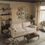 Modern Solid Wood Frame Loveseat Sofa For Small Spaces With Removable Washable Cover (Beige)