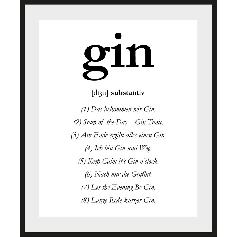 Text - Single Picture Frame Print