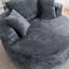 Fauteuil d'appoint rond, fauteuil demi-tonneau pivotant sur chenille 360-1399635857