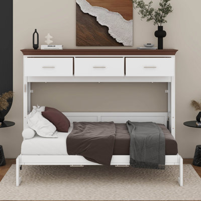 Lit escamotable simple avec tiroirs