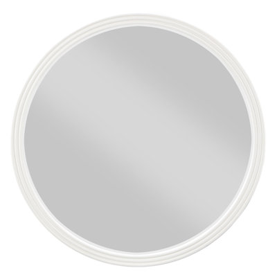 Gray Round Mirror